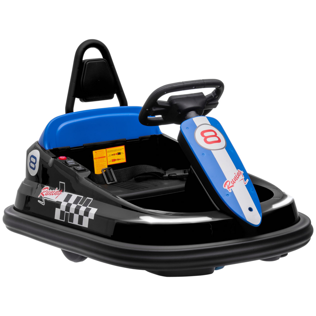 HOMCOM 6V Kids Bumper Car, 360-Degree Rotation Waltzer Car with 2 Speeds - Black