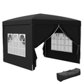 3mx3m Pop Up Gazebo Party Tent Canopy Marquee with Storage Bag Black