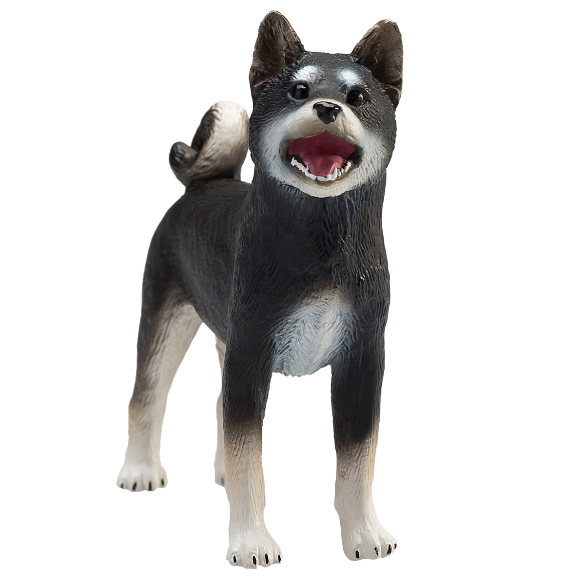 Shiba Inu Black Dog Figurine  Realistic Pet Model