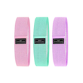 Set of 3 Resistance Exercise Loop Bands Fitness Home Gym Yoga Glutes Trainer