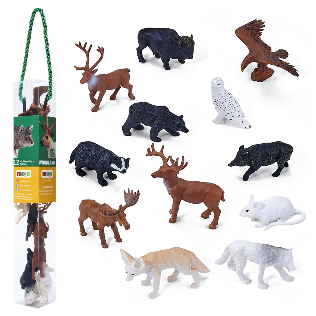 Mini Woodland Animal Playset  12pc Forest Figures