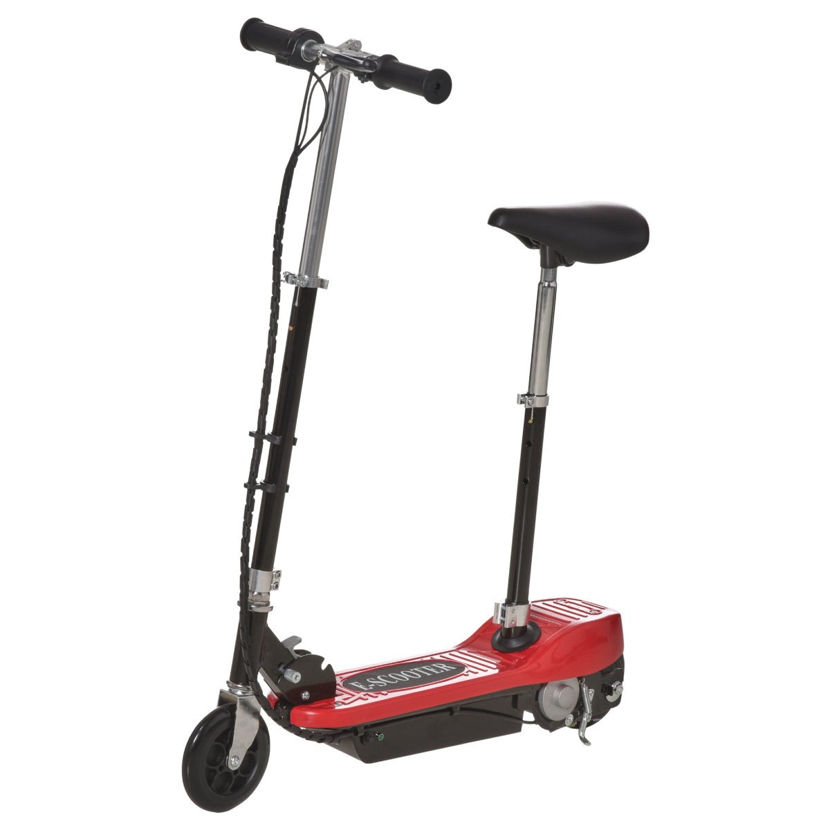 Kids Foldable Electric Powered Scooters 120W Toy with Brake Kickstand Red HOMCOM