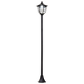 1.77m Tall Free-Standing ABS Garden Solar LED Lamp Post Black