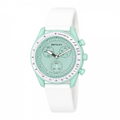 Henley Ladies Pastel Coloured Silicone Sports Watch White/Green H06179.11