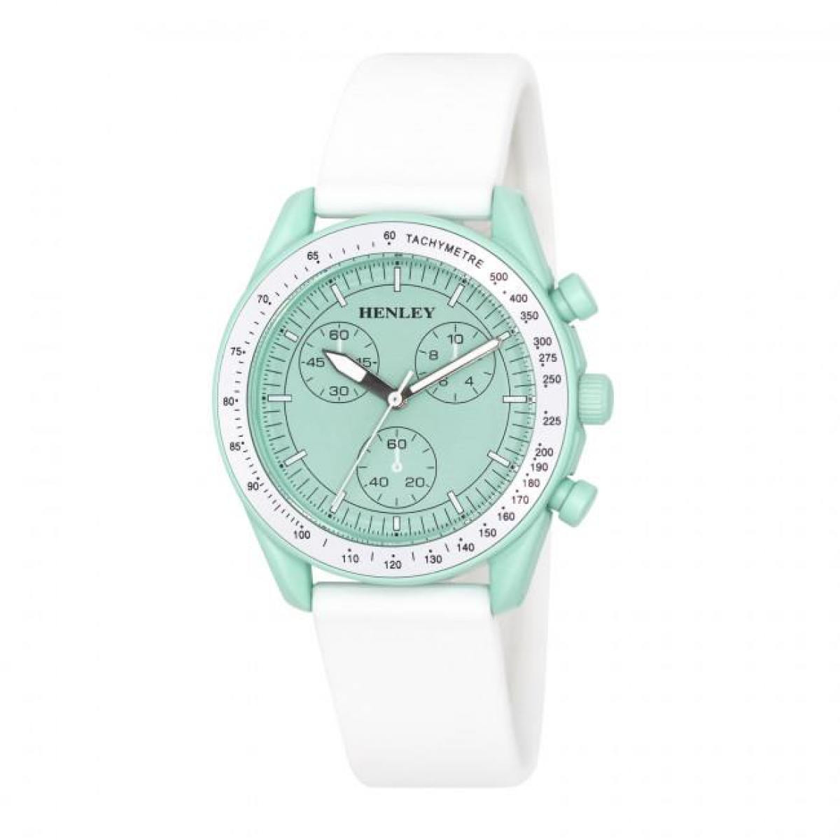 Henley Ladies Pastel Coloured Silicone Sports Watch White/Green H06179.11