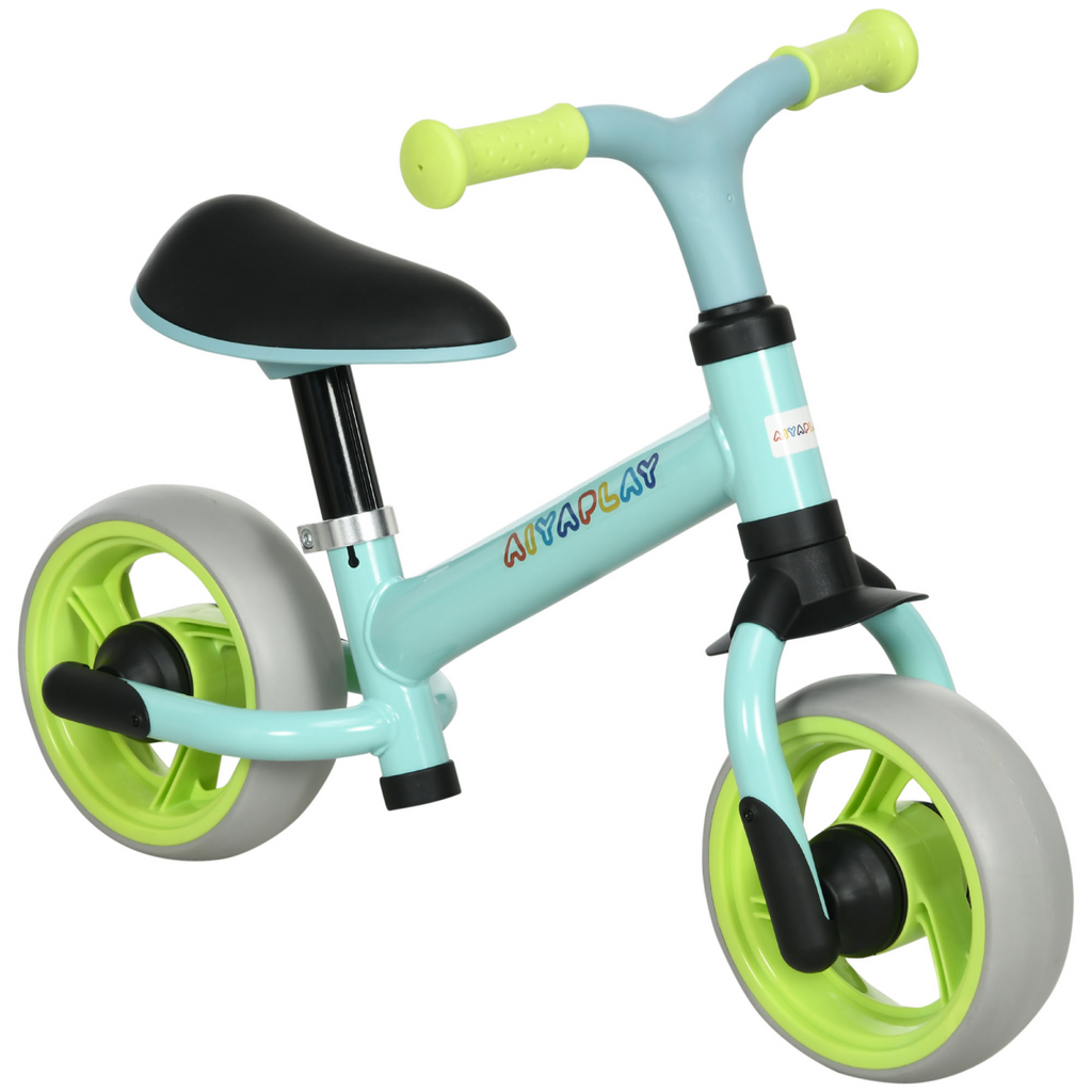 8" Baby Balance Bike with Adjustable Seat, Puncture-Free EVA Wheels - Green