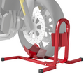 HOMCOM Adjustable Motorcycle Wheel Chock Motorbike Holder with Metal Frame