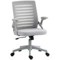 Vinsetto Mesh Office Chair Home Swivel Task Chair with Lumbar Support, Arm, Grey