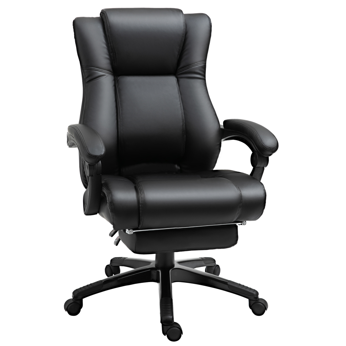 Executive Home Office Chair High Back Recliner, with Foot Rest, Black Vinsetto