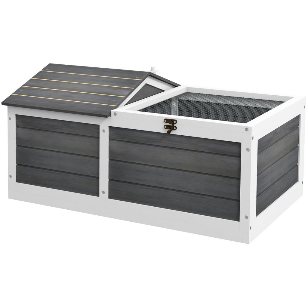 Tortoise House with Openable Top, Tray, for Indoor and Outdoor use - Grey