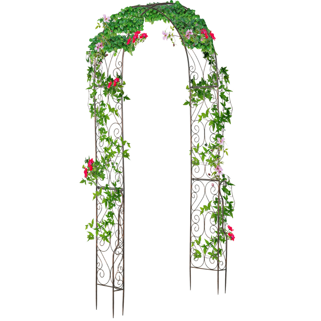 Outsunny Garden Arch, 226H cm, Metal Frame