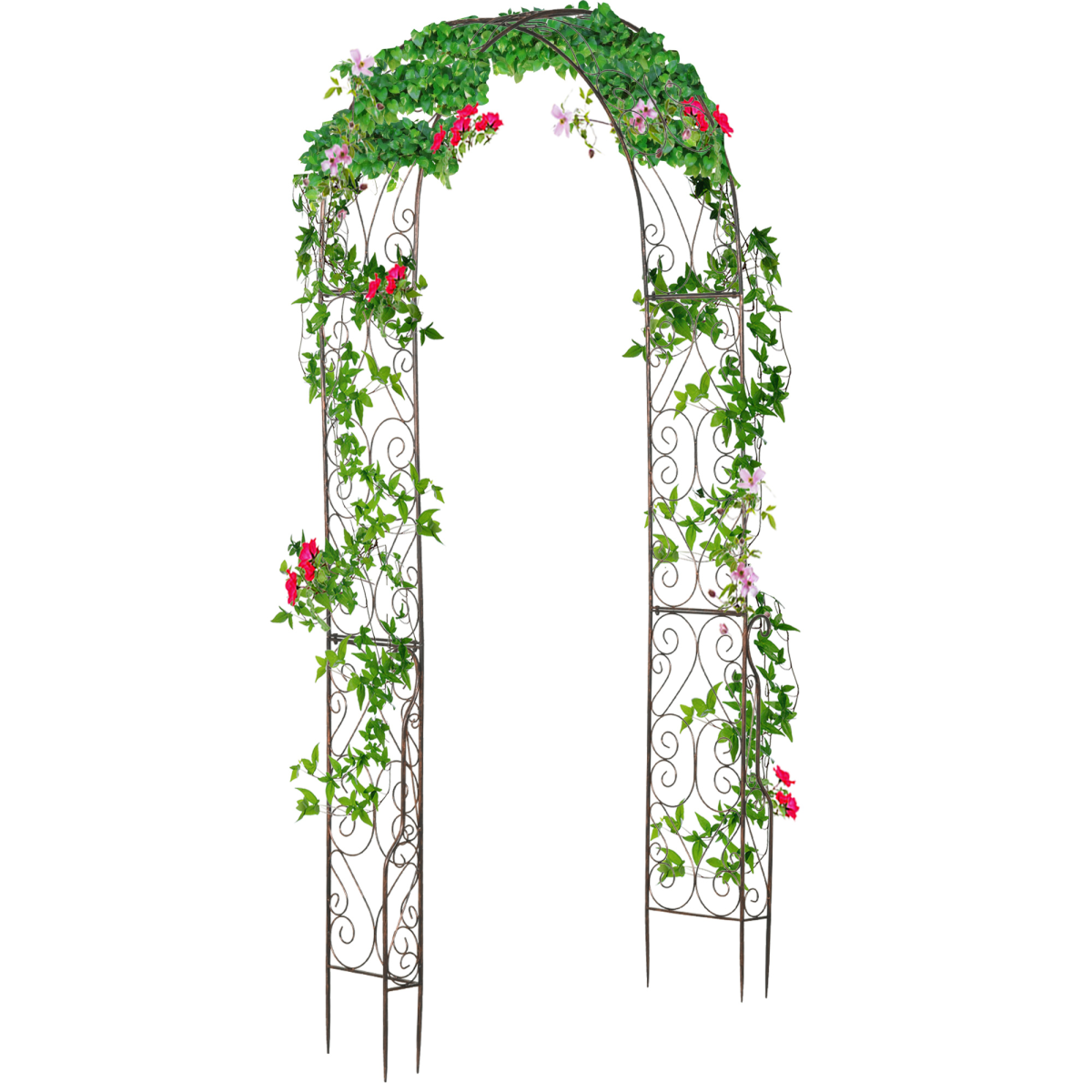 Outsunny Garden Arch, 226H cm, Metal Frame