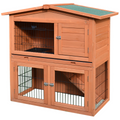 A-Frame Wood Wooden Rabbit Hutch Small Animal House Pet Cage Chicken Coop