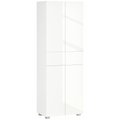 4-Door Kitchen Cupboard Freestanding Storage Cabinet w/ Shelves & Drawers White
