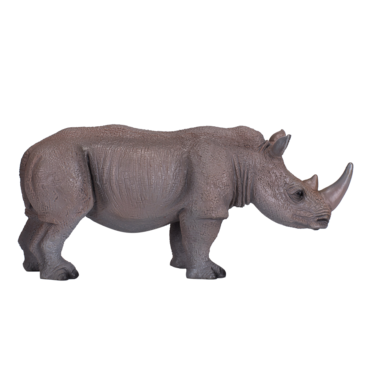 White Rhinoceros Toy  Realistic Wildlife Model