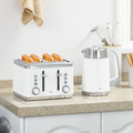 White 1.7L Kettle & 4-Slice Toaster Set