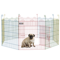 PawHut Pet Playpen Dog Puppy Crate Kennel w/ Door, 60H x Φ156cm