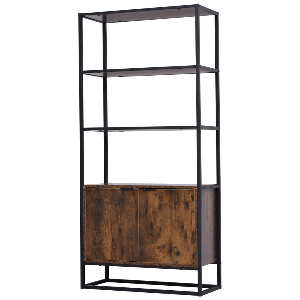 Storage Cabinet with 3 Open Shelves Cupboard for Livingroom Bedroom