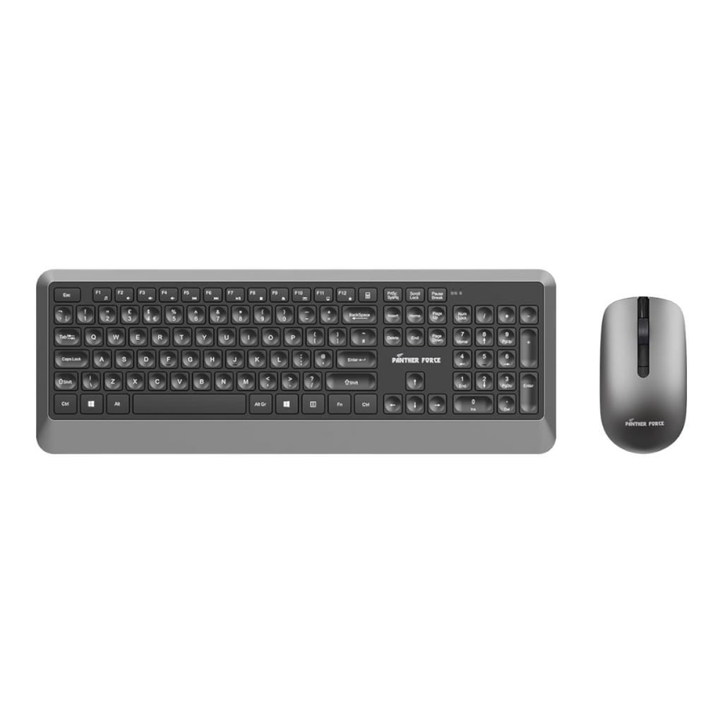 Panther Force Wireless Keyboard & Mouse Set - Silver PF293
