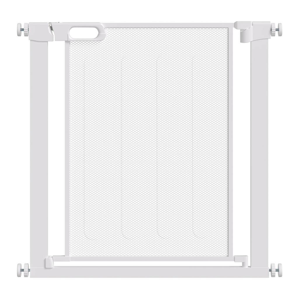 Pressure Fit Safety Gate for Stairs with Auto Close 75-82 cm - White PawHut