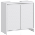 HOMCOM Freestanding Under Sink Cabinet with 2 Doors and Shelf, White