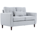 HOMCOM Modern Chic Loveseat with Armrest Spring Padding for Home Office