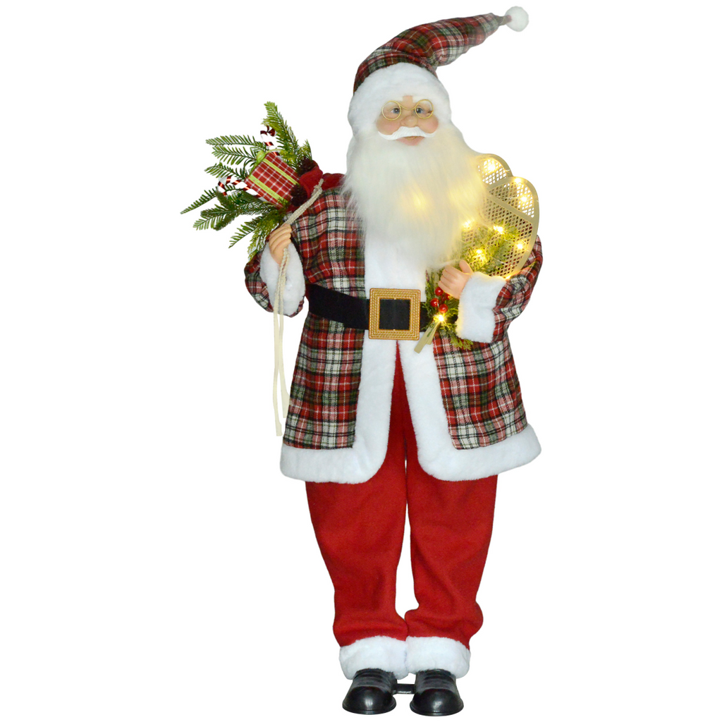 HOMCOM 133cm Animated Santa Claus with Sound Activated Festive Music for Party