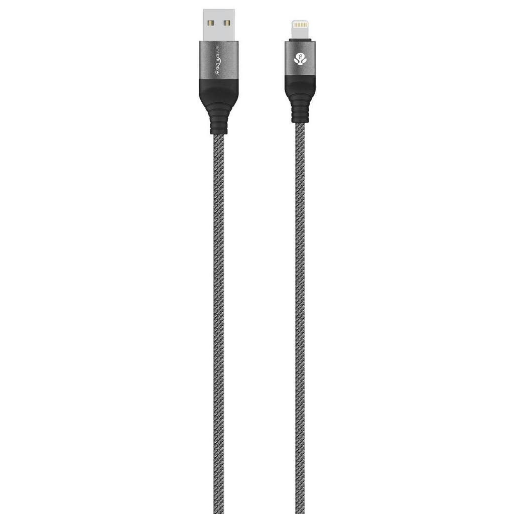 WYEFLOW Aluminum Alloy Braided USB-A to 8-Pin Charging and Syncing Cable 2m