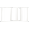 Adjustable Safety Gate 3 Extensions and Four Adjustable Screws, White PawHut
