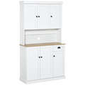HOMCOM Kitchen Cupboard Storage Cabinet Microwave Oven Stand with Storage