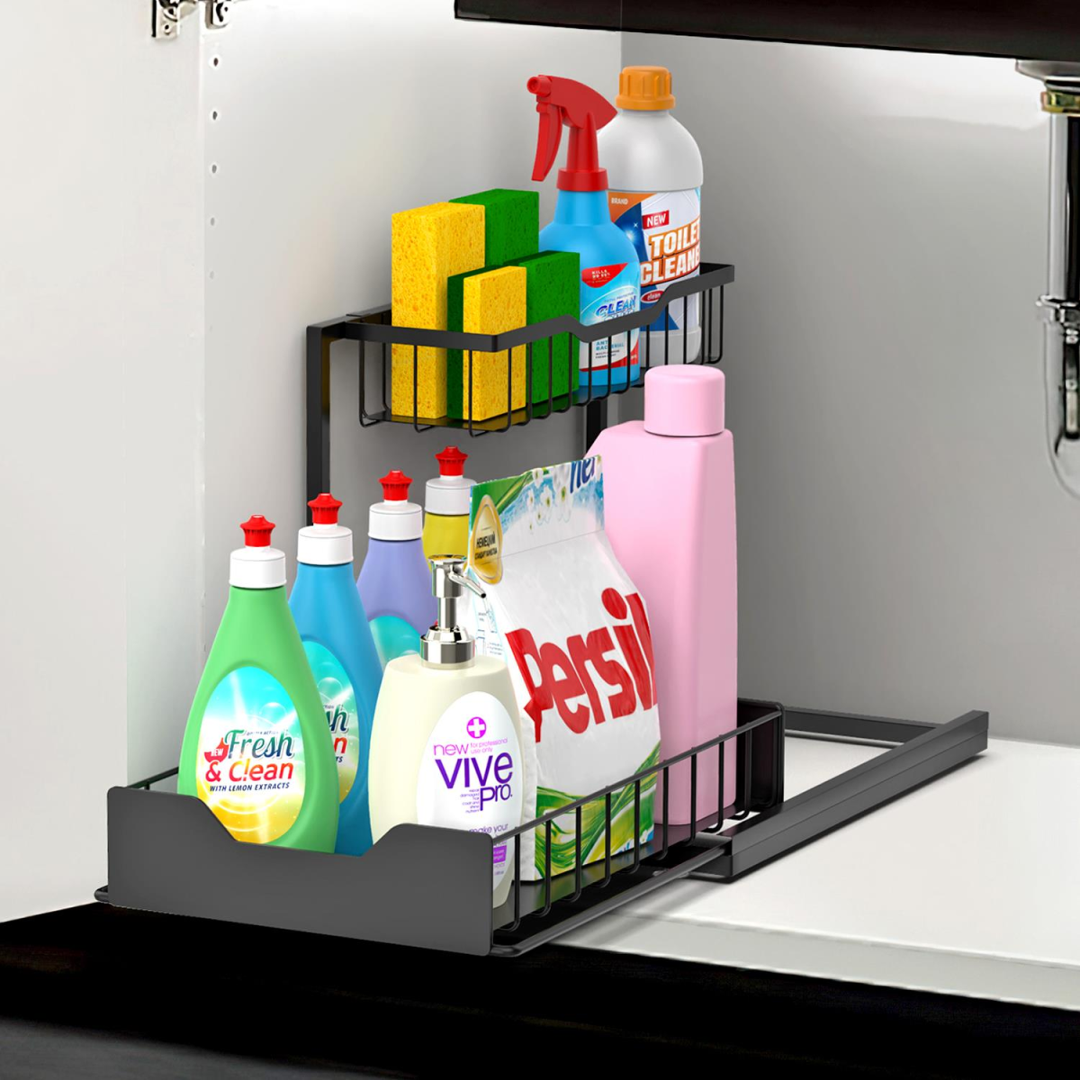 Vinsani Metal Under Sink Storage