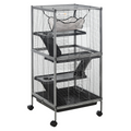 Rolling Small Animal Cage for Chinchillas Ferrets Kittens w/ Platform Ramp Tray