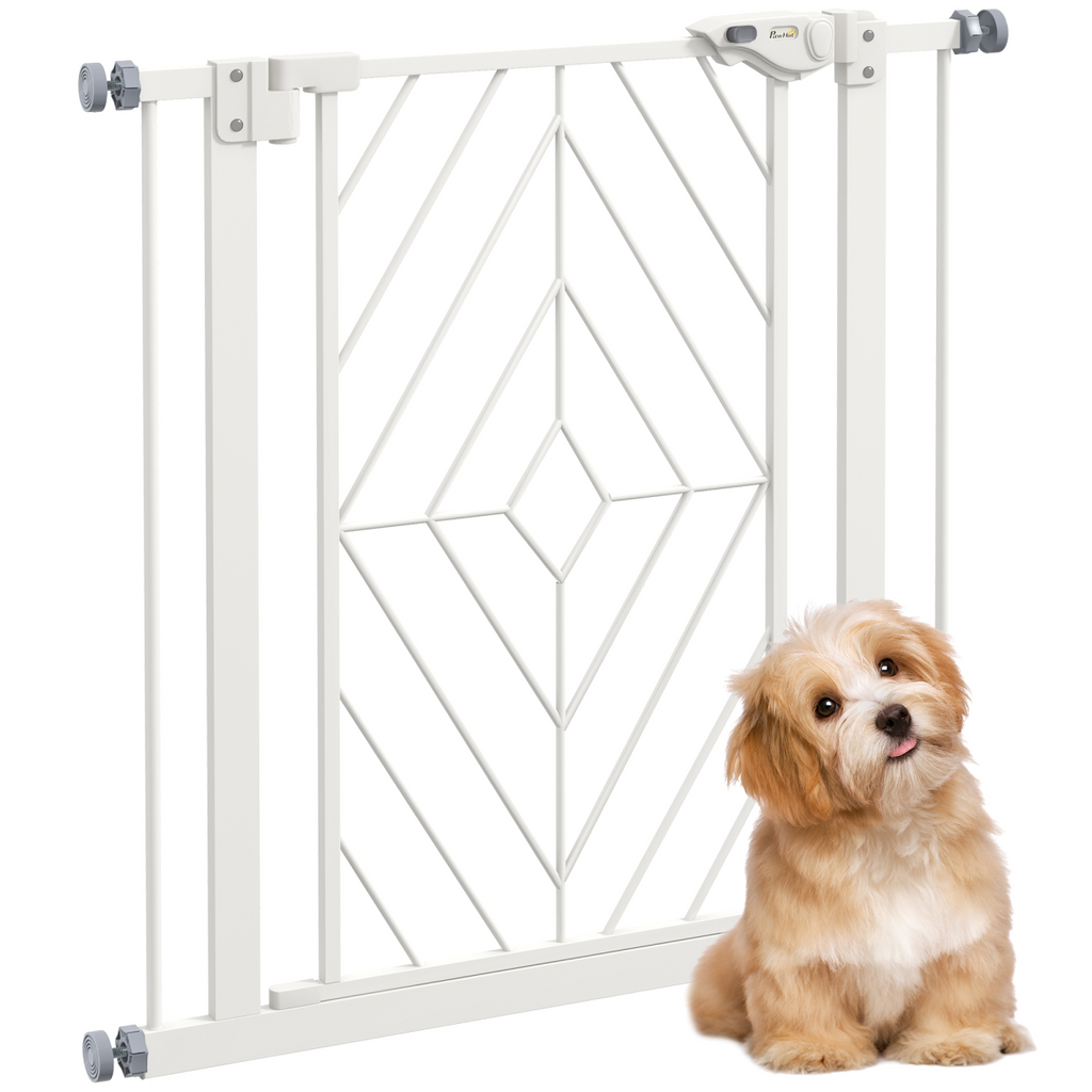 Pressure Fit Safety Gate with Auto Closing Door, Double Locking, Openings 74-80cm