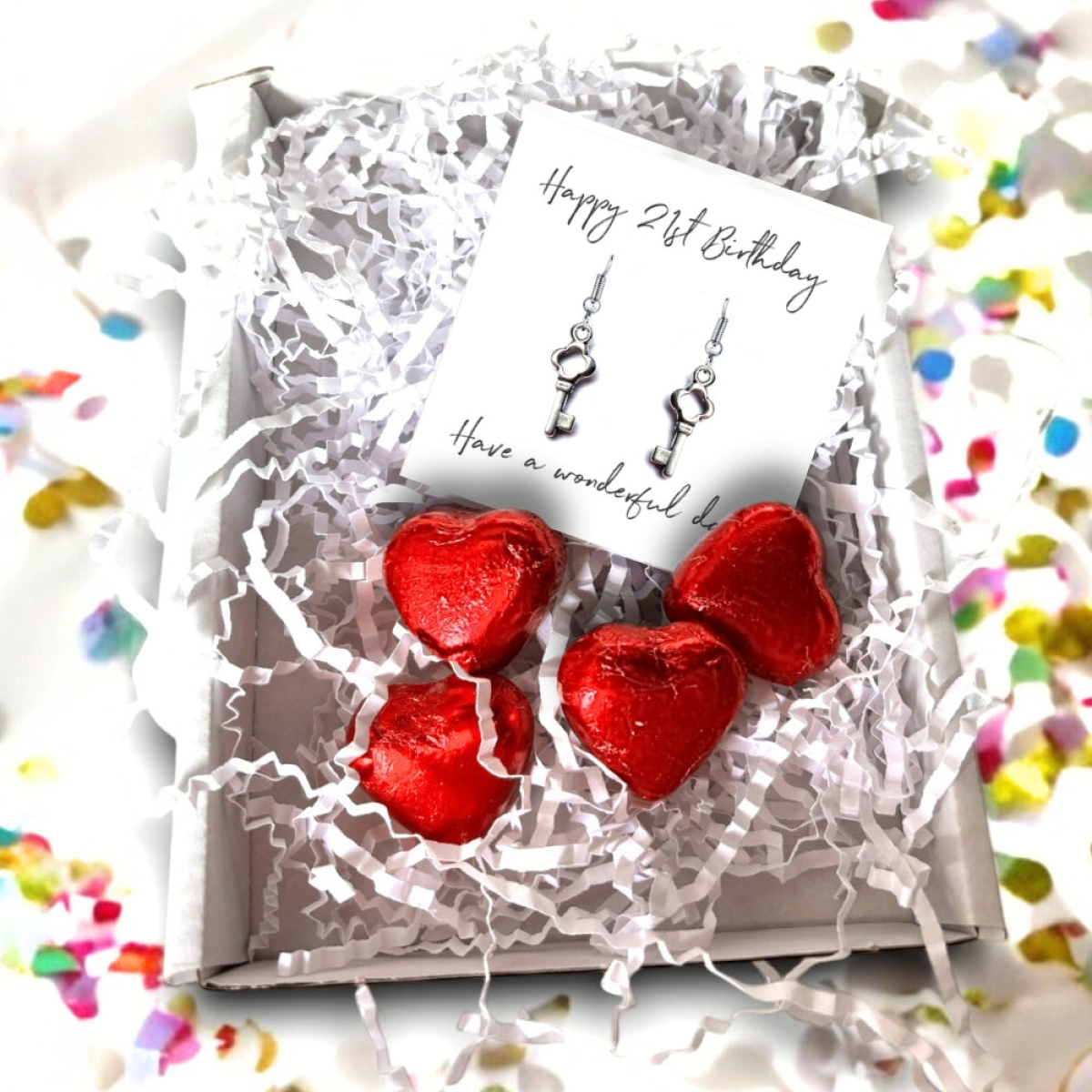 Happy 21st Birthday Earrings Mini Gift Hamper