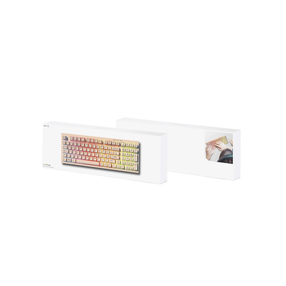 Wyeflow Wireless Gaming RGB Backlit Keyboard - Beige