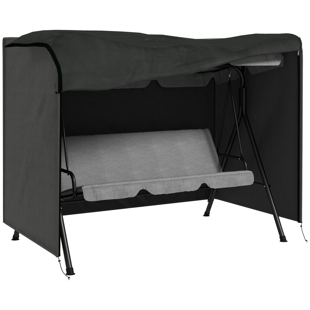 Outsunny Large Outdoor Swing Chair Cover  Garden Furniture Protector 164cm Grey