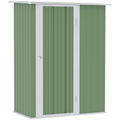 Garden Storage Shed, Sloped Roof, Lockable Door Green, 142x84x189cm