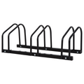 Bike Parking Rack Bicycle Locking Storage Stand for 3 Cycling Black HOMCOM