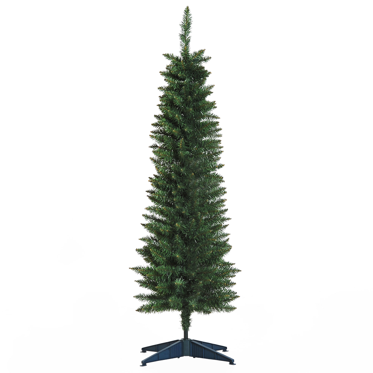 1.5m 5ft Artificial Pine Pencil Slim Christmas Tree 294 Branch Tips with Stand