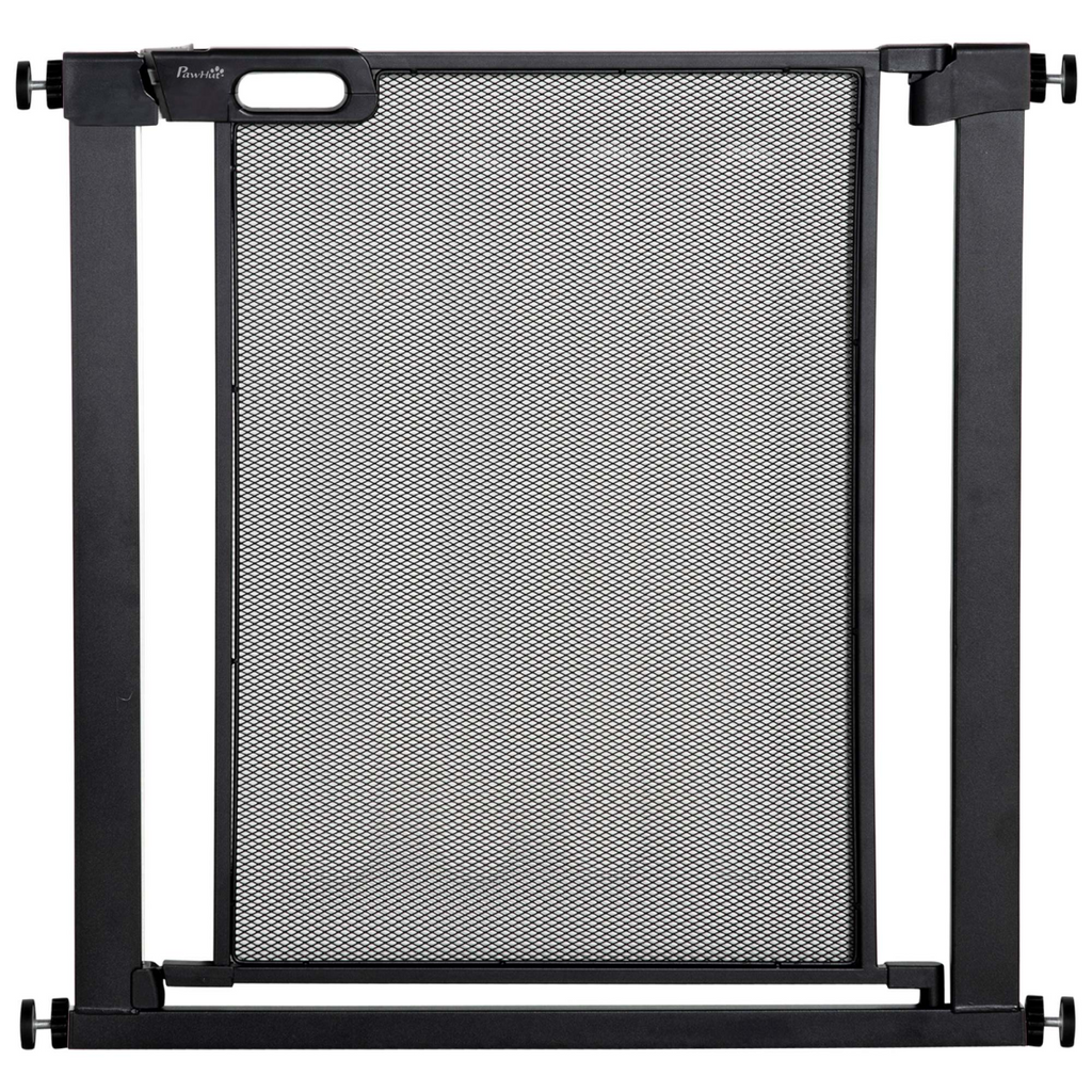 Pressure Fit Safety Gate for Stairs with Auto Close 75-82 cm - Black PawHut