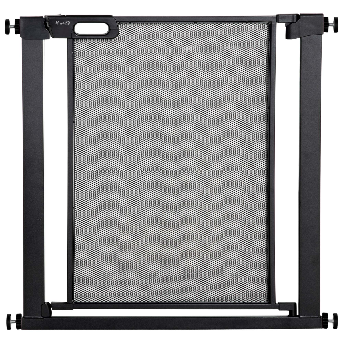 Pressure Fit Safety Gate for Stairs with Auto Close 75-82 cm - Black PawHut