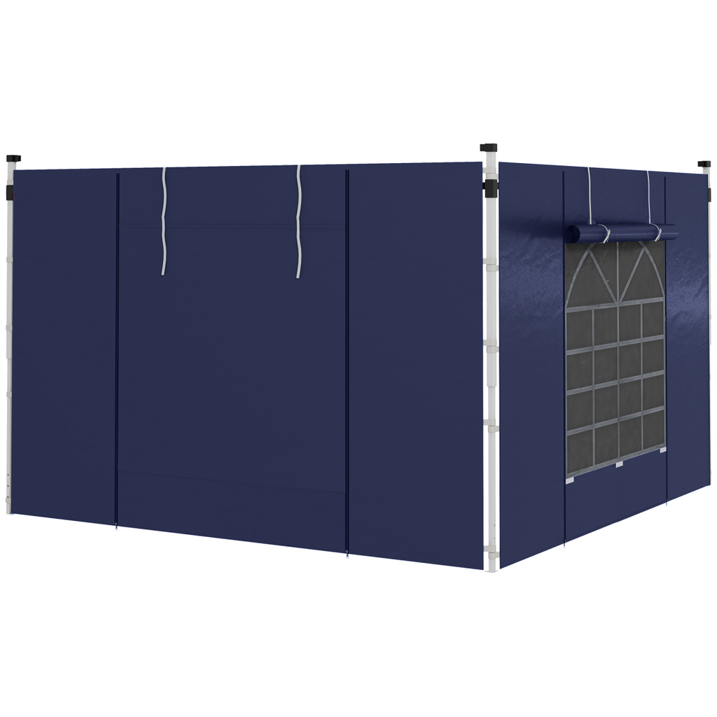 Outsunny 3x3(m) or 3x6m Pop Up Gazebo Side Panels Replacement, 2 Pack, Blue