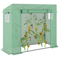 Garden Greenhouse Plant Cover, Windows & Zipper 198Lx77Wx149-168Hcm