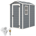 Spacious Grey Tool Shed - Weatherproof & Secure Outdoor Storage