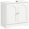 HOMCOM Modern Under Sink Cabinet for Basin without or with Pedestal, White