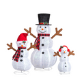 Set of 3 Lighted Snowman Family Christmas Yard Decorations
