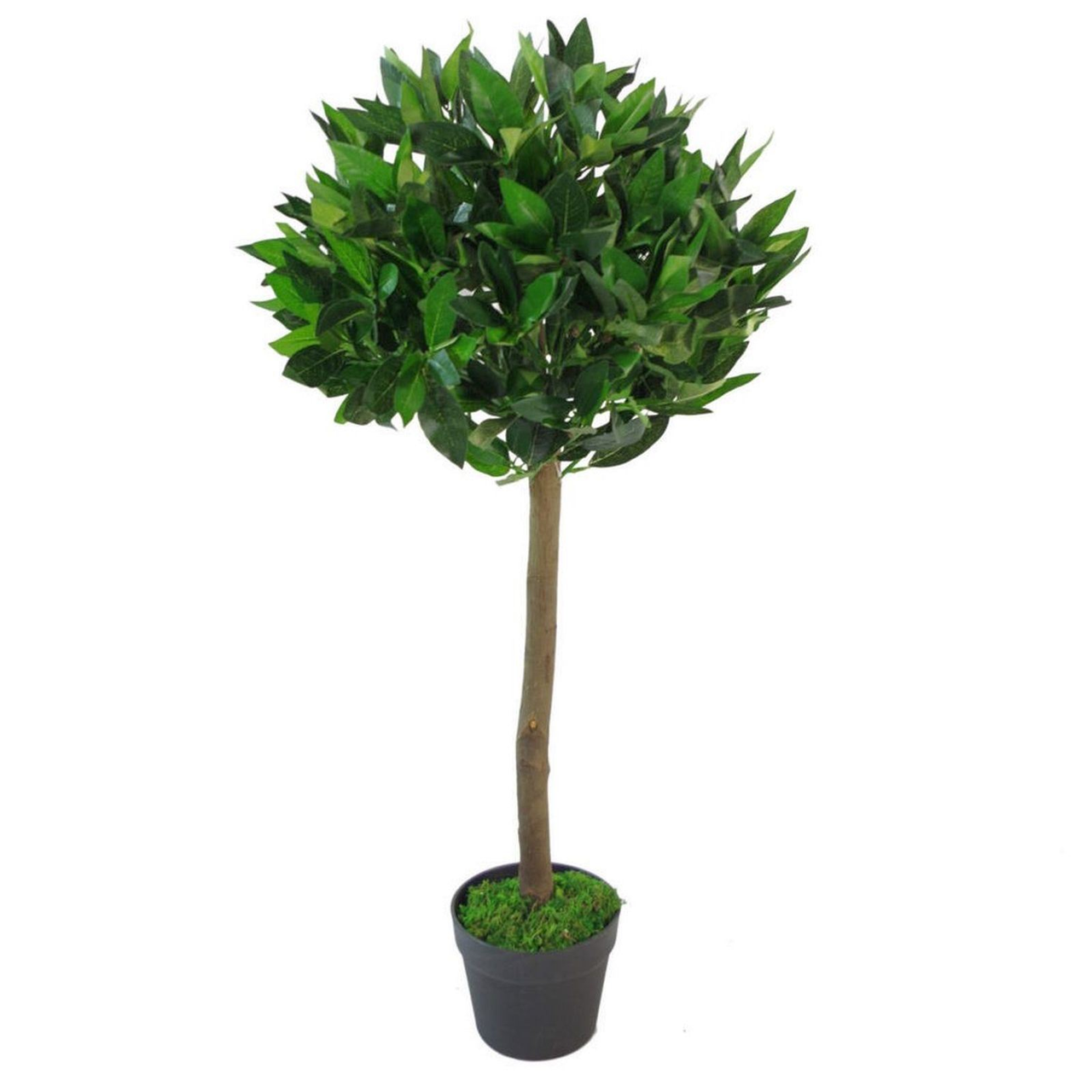 90cm Leaf Design UK Artificial Realistic Bay Laurel Topiary Ball Tree