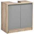 60x60cm Under-Sink Storage Cabinet w/ Adjustable Shelf 2 Doors Cabinet