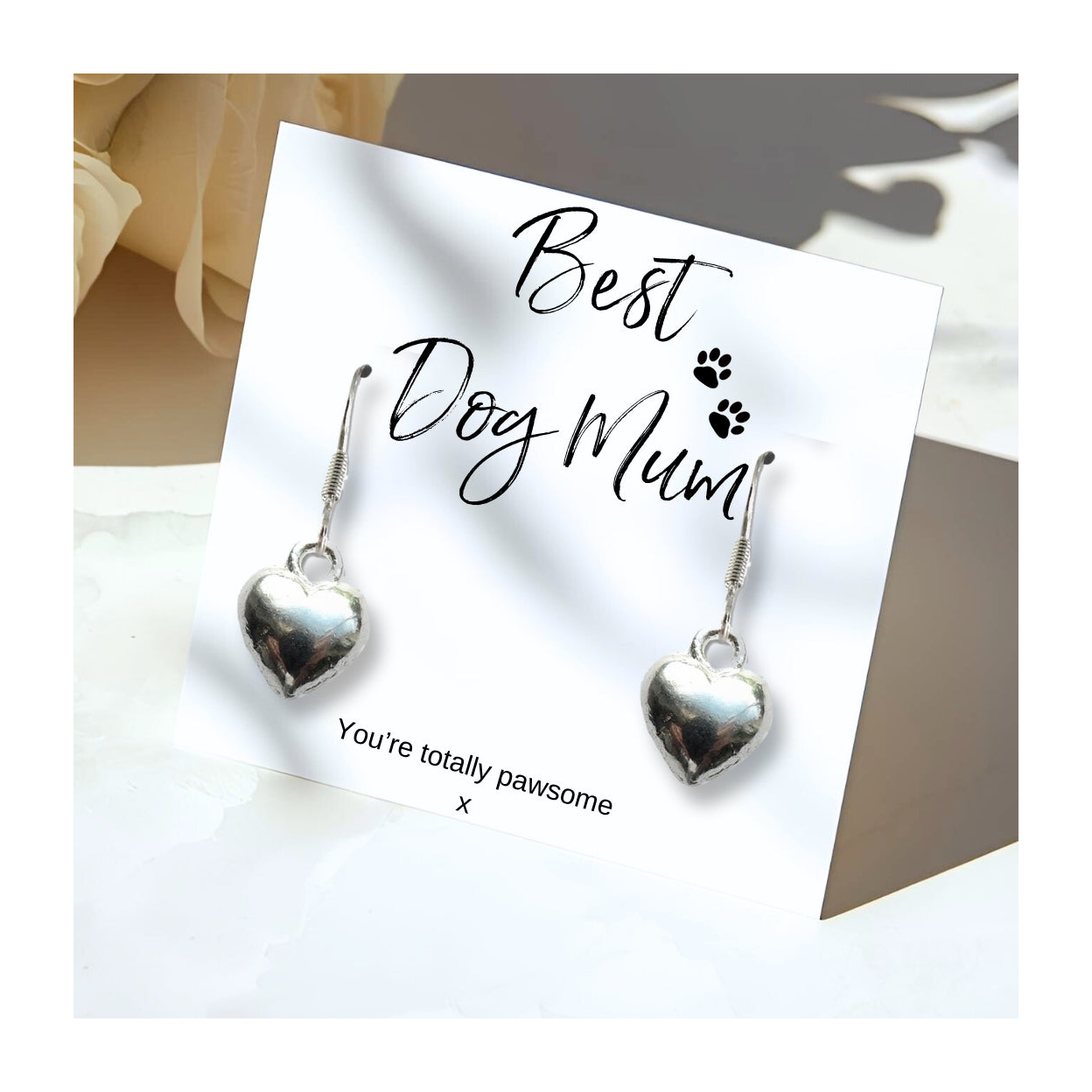 Best Dog Mum Earrings with Gift Card