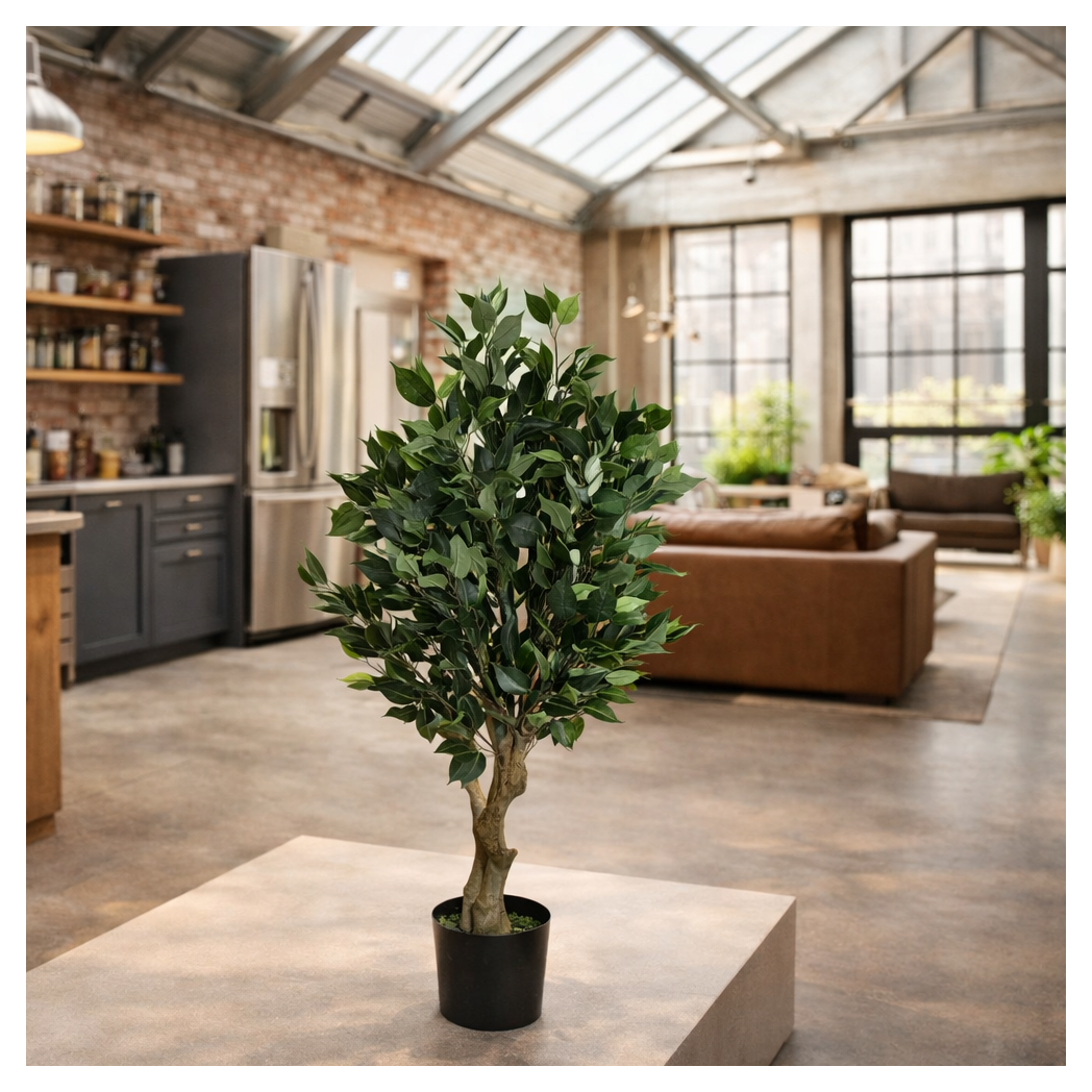 110cm Artificial Evergreen Ficus Tree